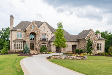 Transitional exterior home idea in Atlanta