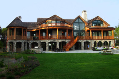 Rustic exterior home idea in Boston