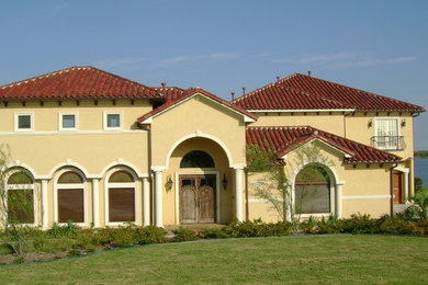 Inspiration for a mediterranean exterior home remodel in Dallas