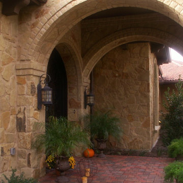 mediterranean style custom entryway