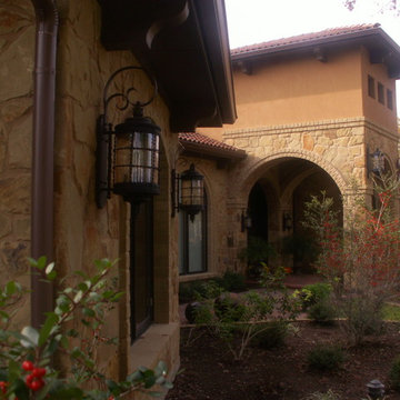 mediterranean style custom entryway