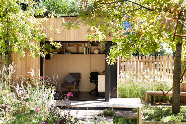 Contemporary Exterior by Backyard Room