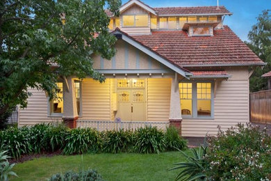 Large traditional two floor house exterior in Melbourne.