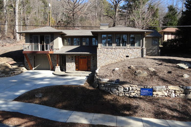 Contemporary exterior home idea in Charlotte
