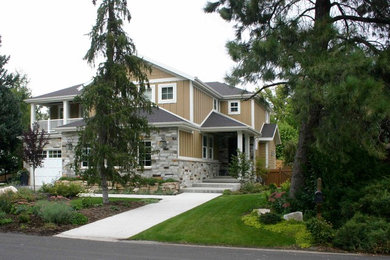 Inspiration for a craftsman exterior home remodel in Salt Lake City
