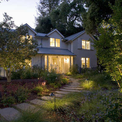 Mid-sized country two-story wood exterior home idea in San Francisco