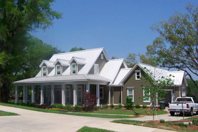 Example of a trendy exterior home design in Raleigh