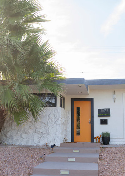 Midcentury Exterior by Margaret Wright Photography