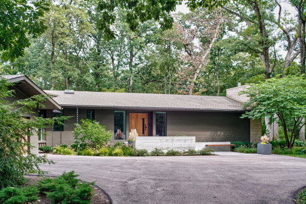 Midcentury Exterior by Hursthouse Landscape Architects and Contractors