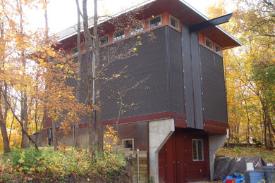 Contemporary exterior home idea in Minneapolis
