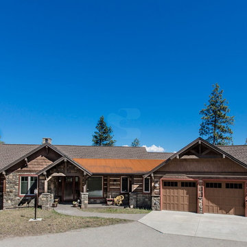 Missoula Valley, Montana Log Siding Residence