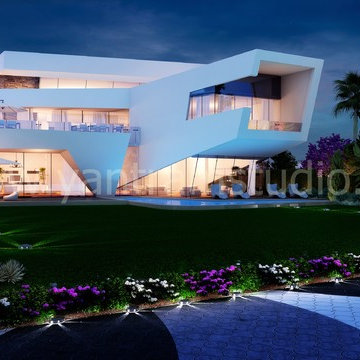 Modern Exterior Design Photos- Home Exterior rendering