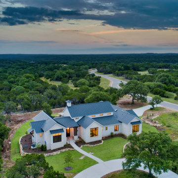 Modern Farmhouse Aerial View