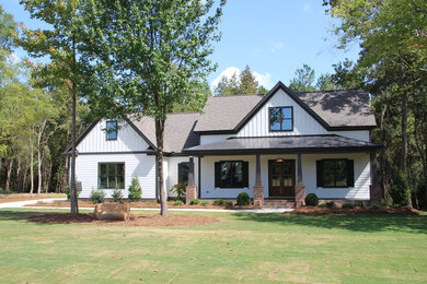 Inspiration for a cottage exterior home remodel in Raleigh