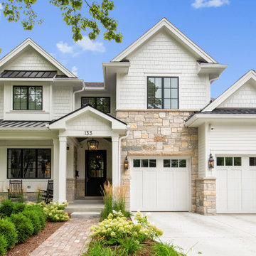 Modern Farmhouse with Stone Exterior