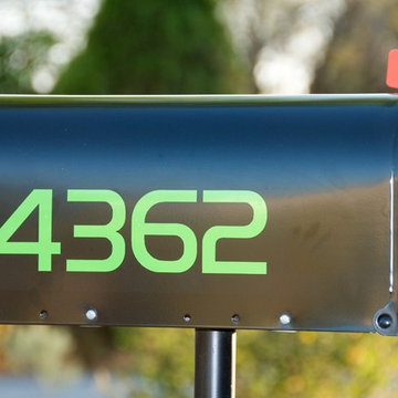 modern house numbers mailbox