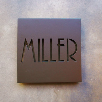 modern house numbers - plaques