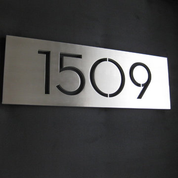 modern house numbers -  plaques