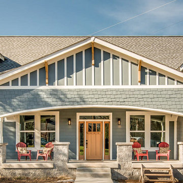 Modern Infill Farmhouse Front with Porch
