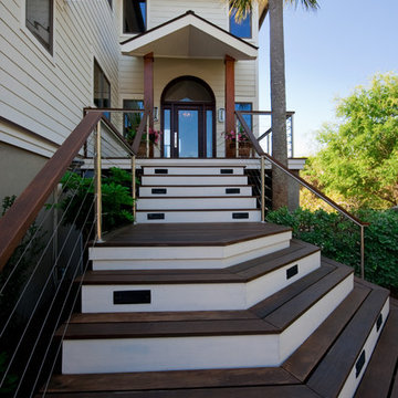 Modern Island Beach Home Front Stair