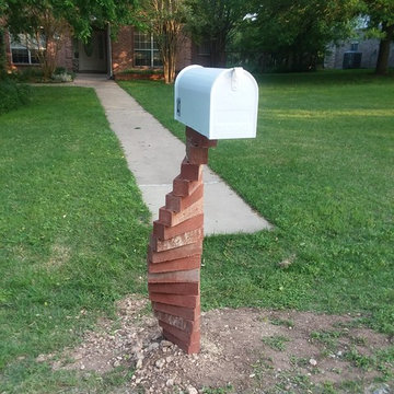 Modern Spiral Brick Mailbox