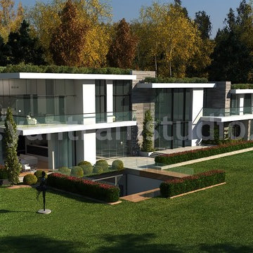 Modern Style House Design Ideas & Picture by Yantram architectural design studio