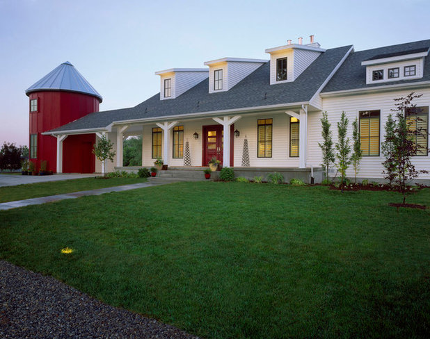 Farmhouse Exterior by Hyrum McKay Bates Design, Inc.