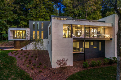 This is an example of a modern house exterior in Nashville.