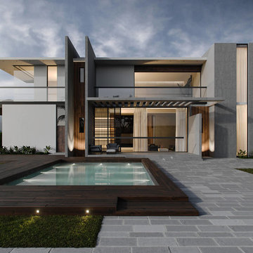 Modern Villa. Exterior 3d Visualization
