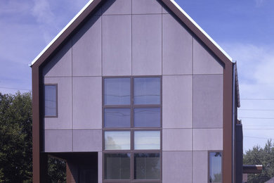 Mittelgroßes, Zweistöckiges Modernes Haus mit Satteldach in Indianapolis