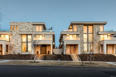 Inspiration for a contemporary exterior home remodel in Denver