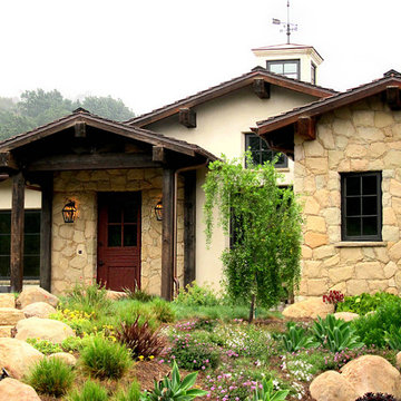 Montecito Stone Farmhouse + Porch