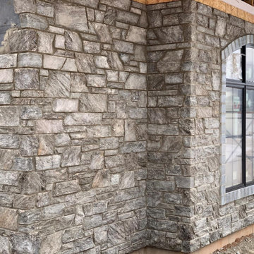 Moonlight Natural Thin Stone Veneer Home Exterior Installation