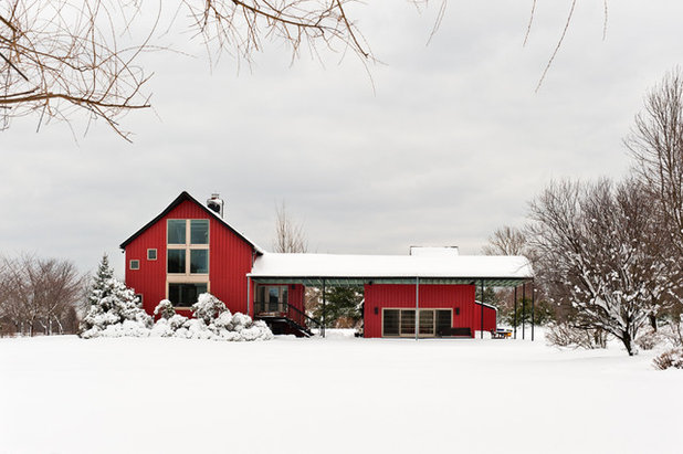 Farmhouse Exterior by Sandvold Blanda Architecture + Interiors LLC