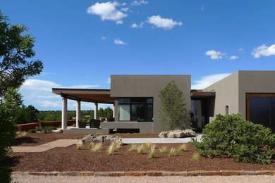 Example of a minimalist exterior home design in Albuquerque