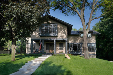Example of a classic exterior home design in Minneapolis