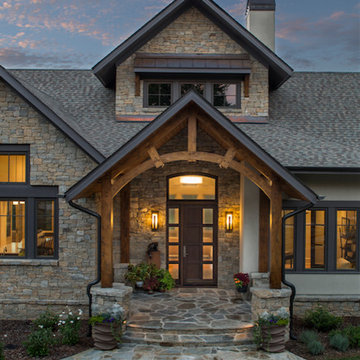 Mountain Contemporary Custom Home - Front Entry