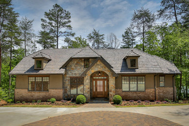 Inspiration for a rustic exterior home remodel in Charlotte