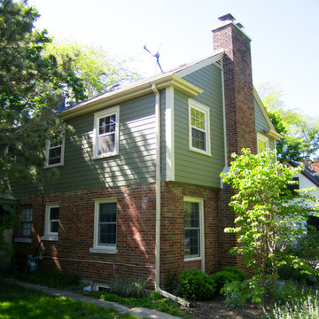 Mountain Sage Exterior, Colonial Home, Evanston, IL