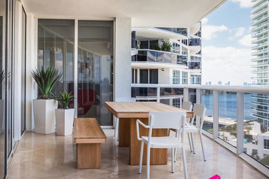 Example of a trendy exterior home design in Miami
