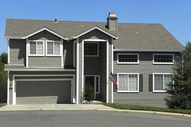 Gray two-story exterior home photo in Sacramento