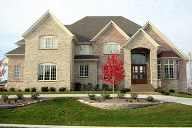 Contemporary exterior home idea in Indianapolis