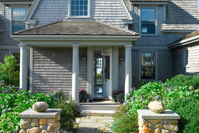 Beach style exterior home photo in Boston