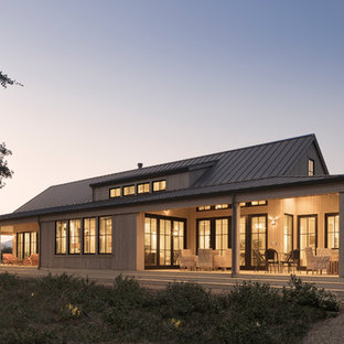 Cottage gray one-story wood exterior home photo in San Francisco with a metal roof