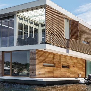 Neolith Arctic White House Boat Facade