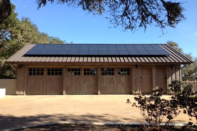 Net Zero Energy 1000 square foot barn style garage with PV solar.
