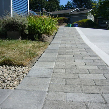 New Driveway with Paver borders