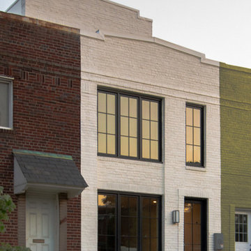 New Entry Facade showing Rooftop Addition