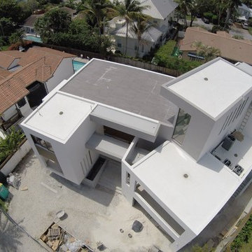 New Flat Roof in Miami - Soprema Waterproofing & GAF TPO