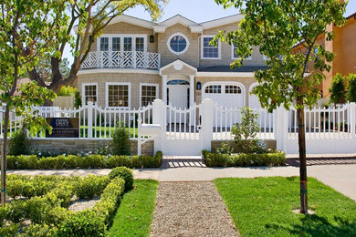 This is an example of a traditional house exterior in Los Angeles.